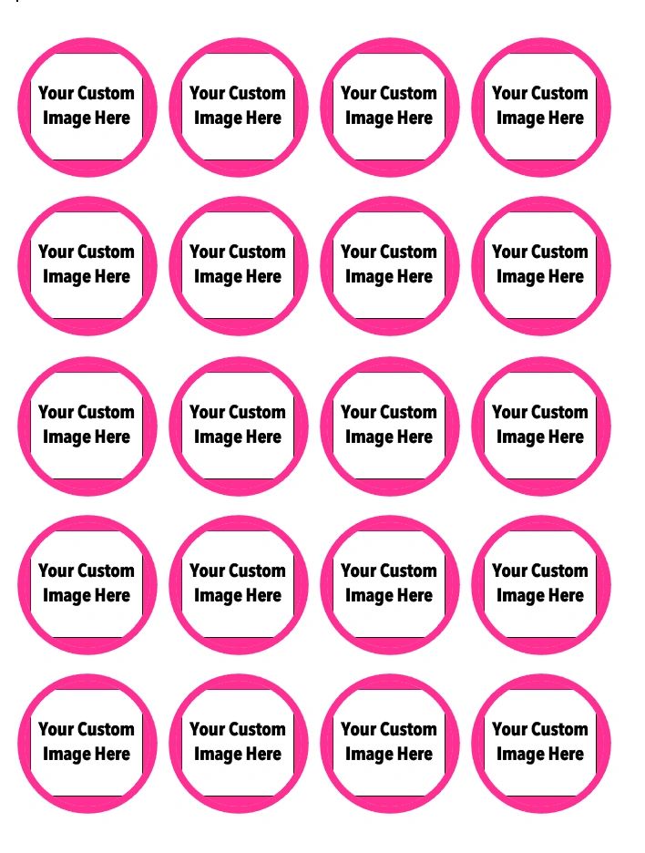 Edible 1.5in Round Cupcake Toppers [20 per Sheet]